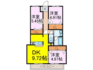 花水木の里Ｂ棟の物件間取画像